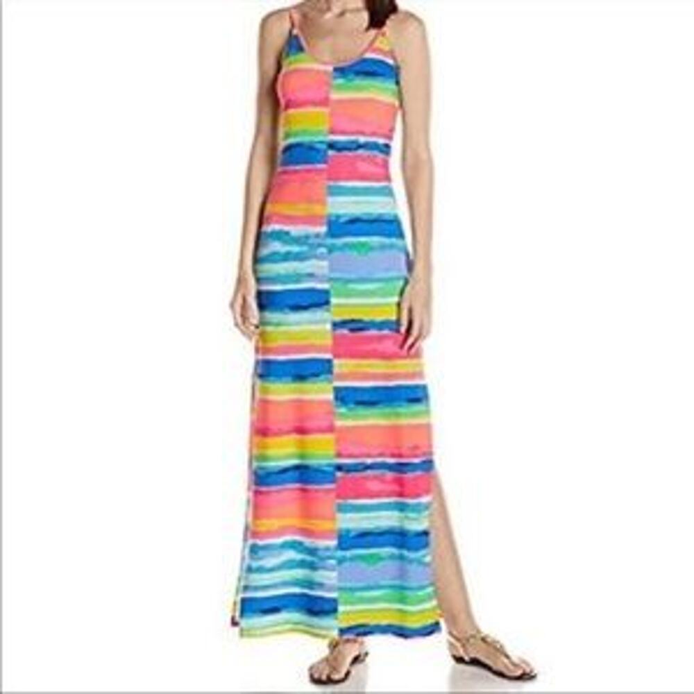 Lilly Pulitzer Gigi Stripe Maxi Beach Dress Size Medium